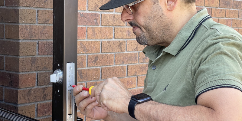 Removing a commercial lock before replacing with newer model