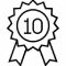 Top ten badge