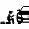 Locksmith working on a Mercedes