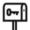 Mailbox lock icon